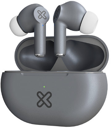 Audífonos Inalámbricos Klip Xtreme Buds-Fi, True Wireless, ENC, Bluetooth 5.4, Gris