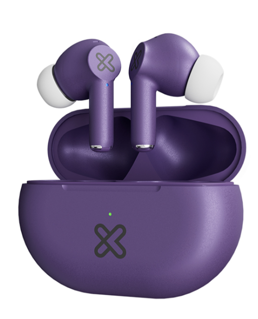Audífonos Inalámbricos Klip Xtreme Buds-Fi, True Wireless, ENC, Bluetooth 5.4, Púrpura