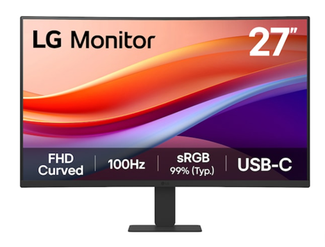 LG Monitor 27" Curvo FHD de 100 H 27U421A-BBG.CWHPMV