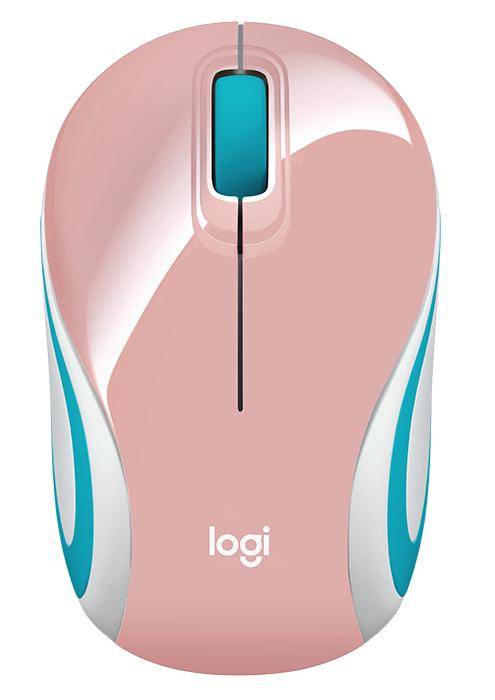 Logitech Mouse inalámbrico mini rosado M187