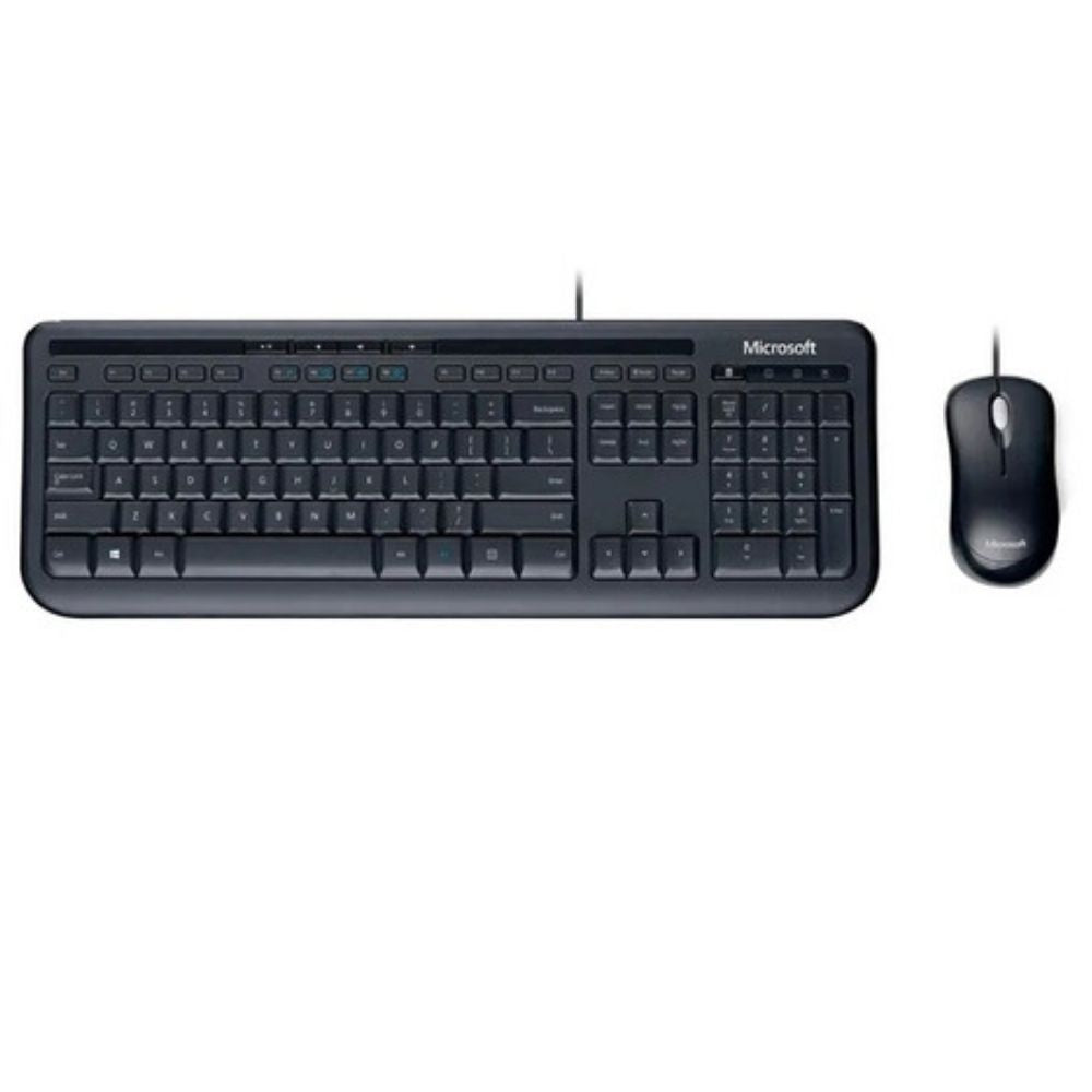 MICROSOFT. Combo Teclado y Mouse WIRED 600 Negro con Cable USB