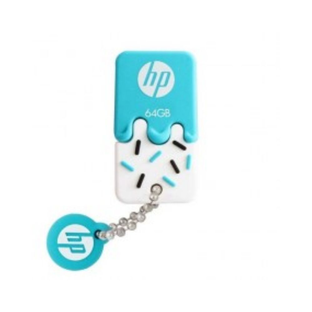 HP. Pendrive USB, Goma Azul, 64GB