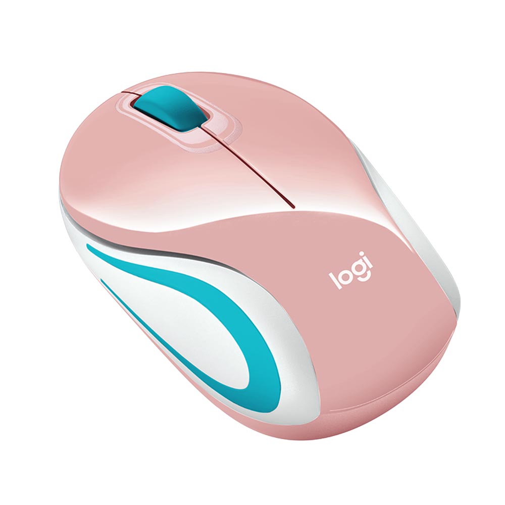 LOGITECH. Mouse Mini Inalámbrico M187, Ultraportátil, Coral