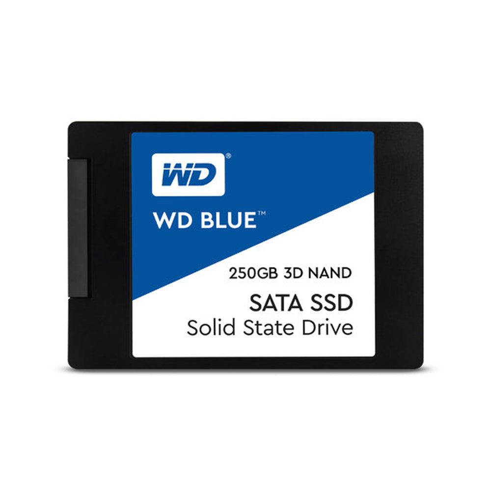 WESTERN DIGITAL. Unidad SSD 250GB WD Blue 3D NAND, 2.5", SATA 6.0Gb/s, Lectura 550MB/s, Escritura 525MB/s